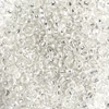 Koráliky, priehľadné, so strieborným lemovaním, 2 mm - strieborné