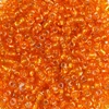 Koráliky, priehľadné, so strieborným lemovaním, 2 mm - oranžové