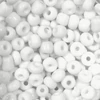 Koráliky, jednofarebné, 4 mm - biele
