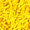 Dlhé koráliky, jednofarebné, 6 mm - citrónovo žlté