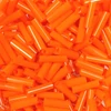 Dlhé koráliky, jednofarebné, 6 mm - oranžové