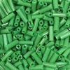 Dlhé koráliky, jednofarebné, 6 mm - tmavo zelené