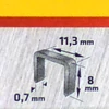 Tűzőkapocs, Topex, 8 mm, 1000 db, 41E308 méret