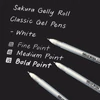 Sada gélových pier Sakura Gelly Roll Basic – 3 ks, Bright White (05/08/10)