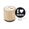 Pečiatka, Woodies, 3 cm - I love Paris