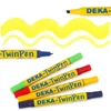 Obojstranná fixka na textil Deka TwinPen - 04 citrónovo žltá