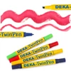Obojstranná fixka na textil Deka TwinPen - 20 karmínová