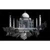 Sada na gravírovanie obrázkov s rysovacou ihlou, 29x39 cm - Taj Mahal, strieborná