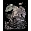 Sada na gravírovanie obrázkov s rysovacou ihlou, 20x25 cm - Pegasus, holografická