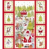 Obraz 4/4 - Patchworková tkanina- Makower - Festive Christmas 2019 2106-1 Panel, 60cm