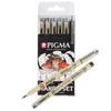 Sada na kreslenie Sakura Pigma - 6 ks, Manga set, čierna