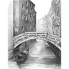 Náčrt nákresu, grafický súprava na kreslenie s pomôckami, 22x30 cm - Benátky