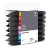 Sada obojstranných alkoholových popisovačov ProMarker - 12+1 ks, Set 1