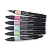 Sada obojstranných alkoholových popisovačov ProMarker Brush - 6 ks, pastelové tóny
