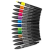 Sada obojstranných alkoholových popisovačov ProMarker Brush - 12+1 ks, živé tóny