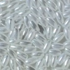 Obraz 1/2 - Koráliky ryža, 3x6 mm - Perleťovo biele