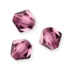 Reťaz z kónických kryštáľových korálkov Preciosa, 4 mm - Amethyst