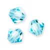 Reťaz z kónických kryštáľových korálkov Preciosa, 4 mm - Aqua Bohemica