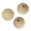Obraz 2/2 - Drevená guľa v balení, s polovičným otvorom - 40 mm, 3 ks