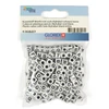 Obraz 2/2 - Plastové písmenkové koráliky, 7 mm - bielo-čierne