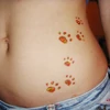 Obraz 3/4 - Tetovacia šablóna, samolepiaca šablóna - Mini labky, 4 vzory/hárok