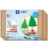 FIMO Air Basic Christmas Set, sada vianočných modelovacích hmôt, 500 g s doplnkami