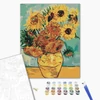 Číslovaná omaľovánka v sade, na napnutom plátne, 40x50 cm - Van Gogh: Slnečnice