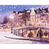 Číslovaná omaľovánka v sade, na napnutom plátne, 40x50 cm - Príbeh o Amsterdame v zime
