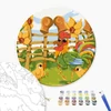 Obraz 3/6 - Číslovaná omaľovánka v sade, na napnutom plátne, 30 cm - Didevych Kateryna: Kohúty