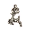 Charm kovová ozdoba, 3 ks - utekajúci jeleň, 3D