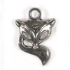 Charm kovová ozdoba, 3 ks - líška, 3D