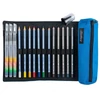 Obraz 7/8 - Kresliaca sada v sklopnom plátennom držiaku Cretacolor Pencil Wrap Set - Aqua, 17 ks- ová