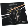 Obraz 4/5 - Čiernobiela sada na kreslenie Cretacolor Wolf Box, 25 kusov, v kovovej krabičke
