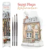 Sada syntetických okrúhlych štetcov Da Vinci Secret Places Watercolour, 3 ks