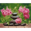 Diamantové mozaikové puzzle, na napnutom plátne, 40x50 cm - Fialové orchidey