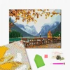 Obraz 2/18 - Diamantové mozaikové puzzle, na napnutom plátne, 40x50 cm - Jeseň na horách