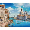 Obraz 1/18 - Diamantové mozaikové puzzle, na napnutom plátne, 40x50 cm - Benátske kanály (Santa Maria della Salute)