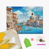 Diamantové mozaikové puzzle, na napnutom plátne, 40x50 cm - Benátske kanály (Santa Maria della Salute)