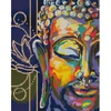 Obraz 1/18 - Diamantové mozaikové puzzle, na napnutom plátne, 40x50 cm - Farebný Budha