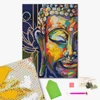 Obraz 2/18 - Diamantové mozaikové puzzle, na napnutom plátne, 40x50 cm - Farebný Budha