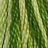 Vyšívacia niť, DMC Mouliné (rozdelená, 6 vlákien), 8 m - 492-92, Variegated - Avocado
