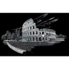 Sada na gravírovanie obrázkov s rysovacou ihlou, 29x39 cm - Colosseum, strieborná
