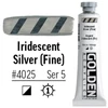 Akrylová farba Golden Acrylics Heavy Body, 59 ml - 4025, iridescent silver (fine)