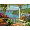 Sada očíslovaných omaľovánok, akrylová farba+štetec, 29x39 cm - Veranda so Silver lake