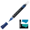 Štetcový popisovač Pentel Dual Metallic Brush Pen, XGFH-DCX, modro-metalický zelený