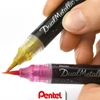 Štetcový popisovač Pentel Dual Metallic Brush Pen, XGFH-DFX, oranžovo-metalický žltý