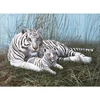 Sada očíslovaných omaľovánok, akrylová farba+štetec, 29x39 cm - Biely tiger