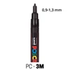 Popisovač UNI POSCA PC-3M, 0,9-1,3 mm - 24, čierny