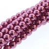 Reťaz českých sklenených korálikov tekla, 4 mm, 120 ks - Fuchsia