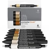 Sada obojstranných alkoholových štetcových popisovačov Promarker Brush - 6 ks, skin tones